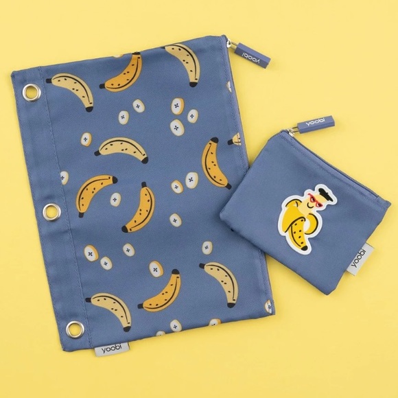 Yoobi Binder Zip Case + Mini Pouch - Bananas - Picture 3 of 4